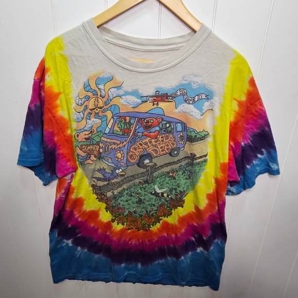 VINTAGE GRATEFUL DEAD SUMMER TOUR TIE DYE T SHIRT MEN XL - Picture 1 of 7